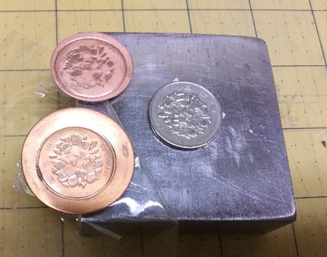 Judy Larson's No Rolling Mill- No Problem - , Metalwork, Stamping, Stamps, Design, Remove the tape.